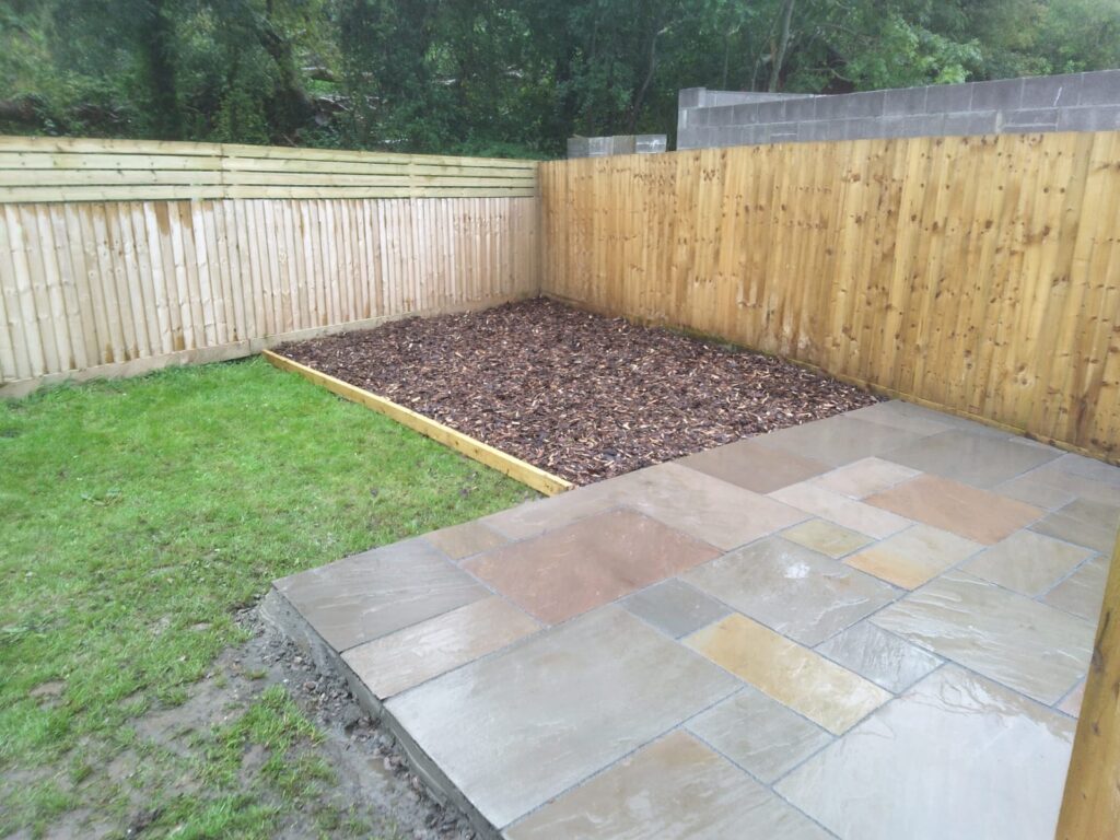 new patio paving garden fencing in bridgend