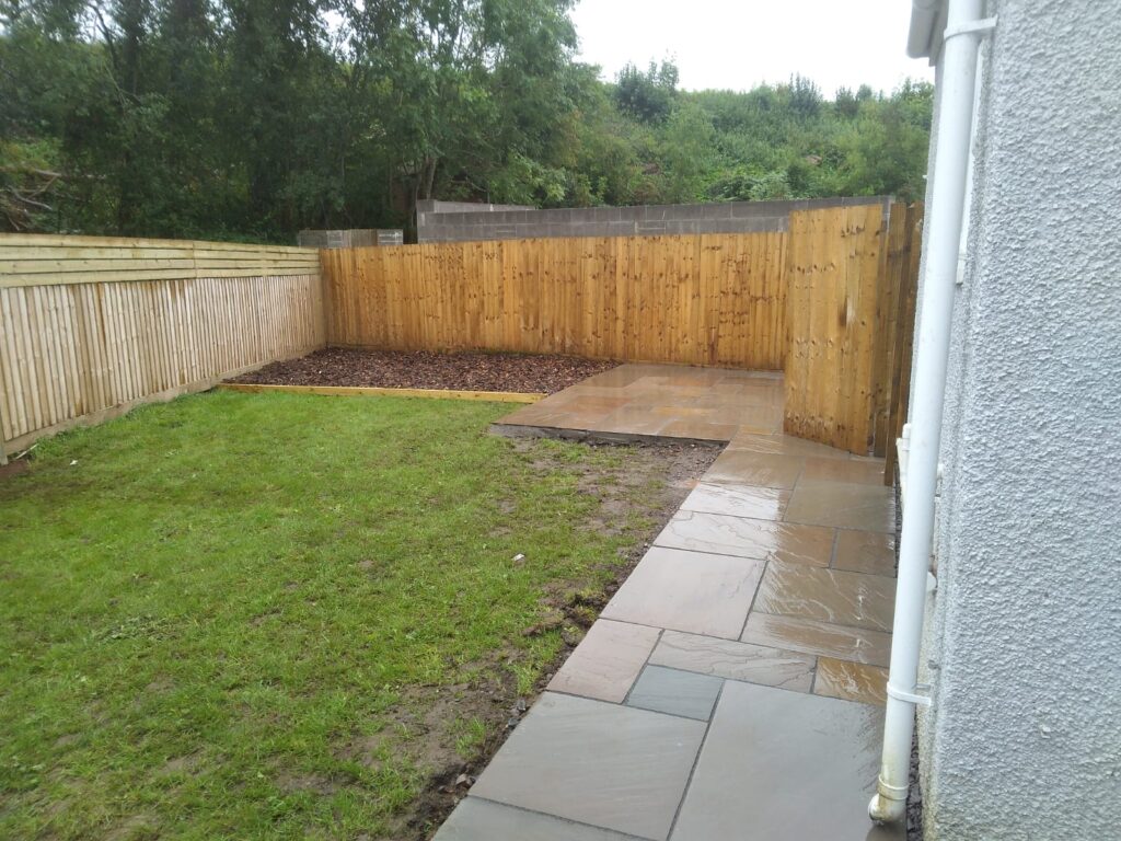 new patio paving garden fencing in bridgend