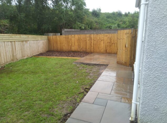 new patio paving garden fencing in bridgend