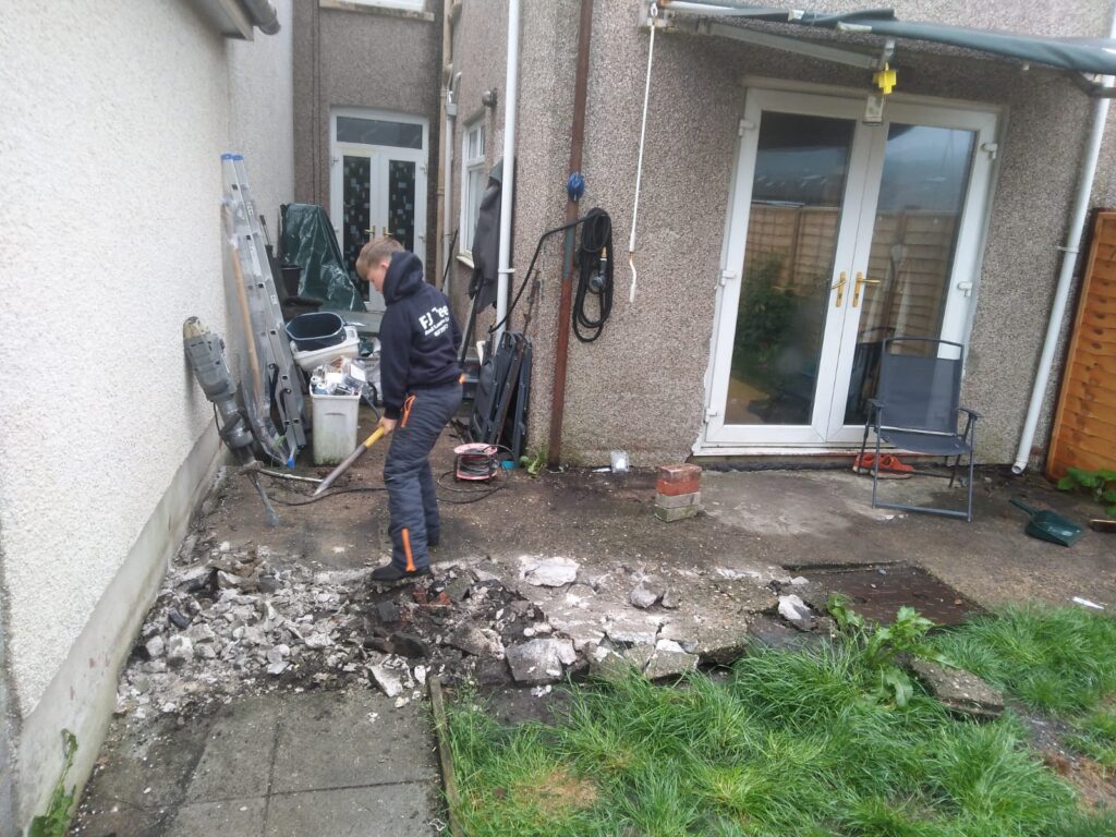 patio construction bridgend