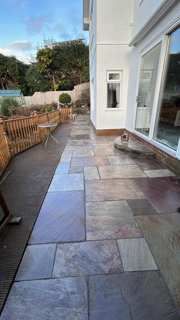 Patio grouted and cleaned and sealed bridgend