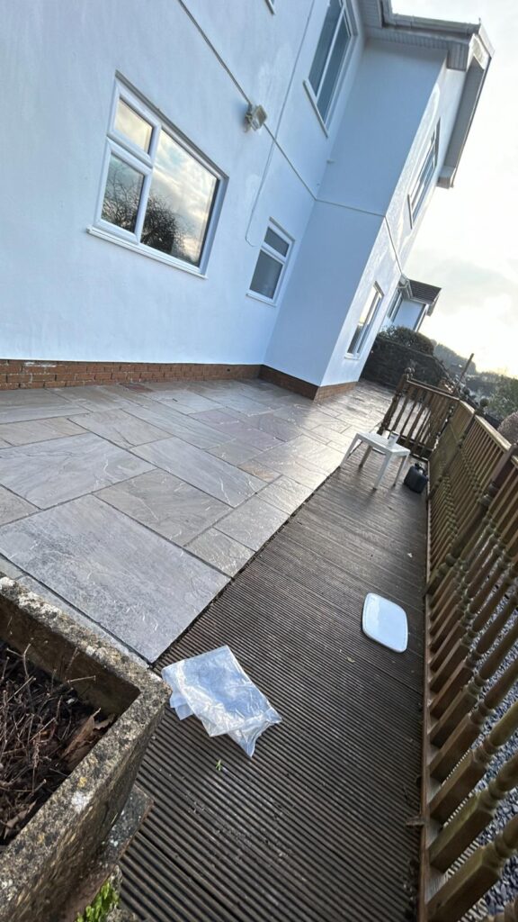 Patio grouted and cleaned and sealed bridgend