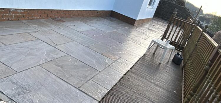 Patio grouted and cleaned and sealed bridgend