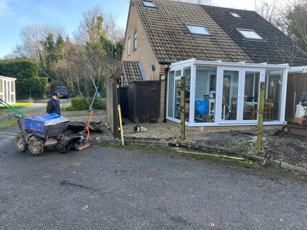 New garden fencing in Barry