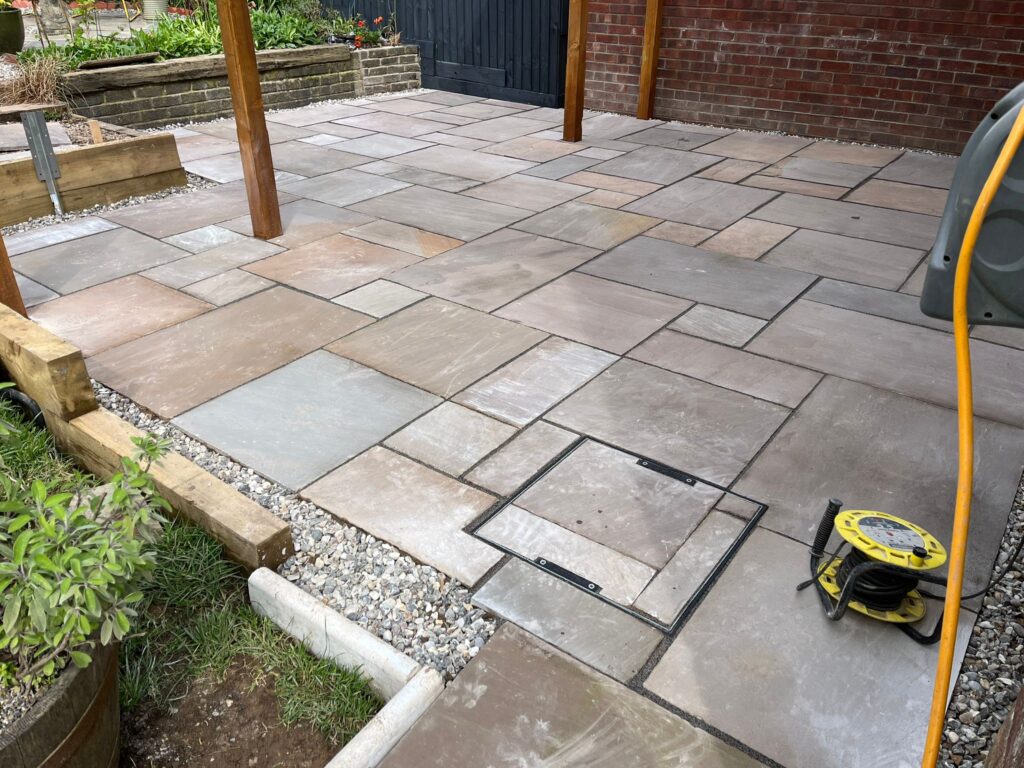 Patio construction in Bridgend