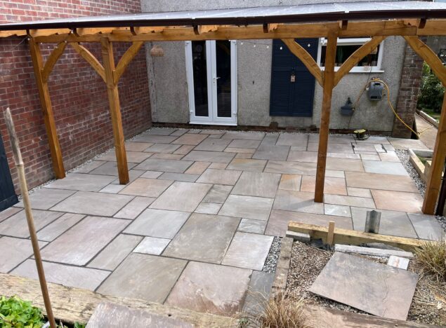 Patio construction in Bridgend
