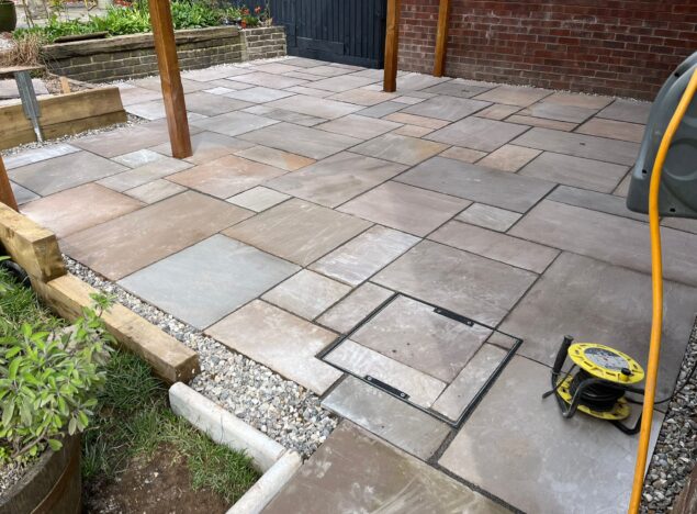 Patio construction in Bridgend