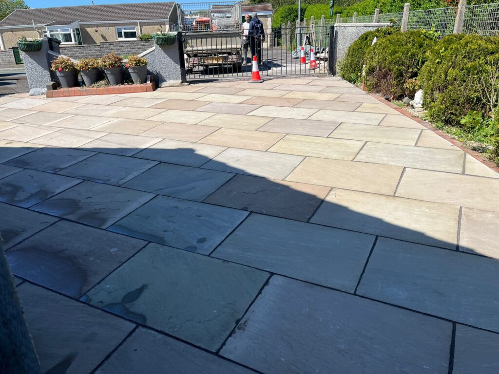New paving to driveway in Port Talbot