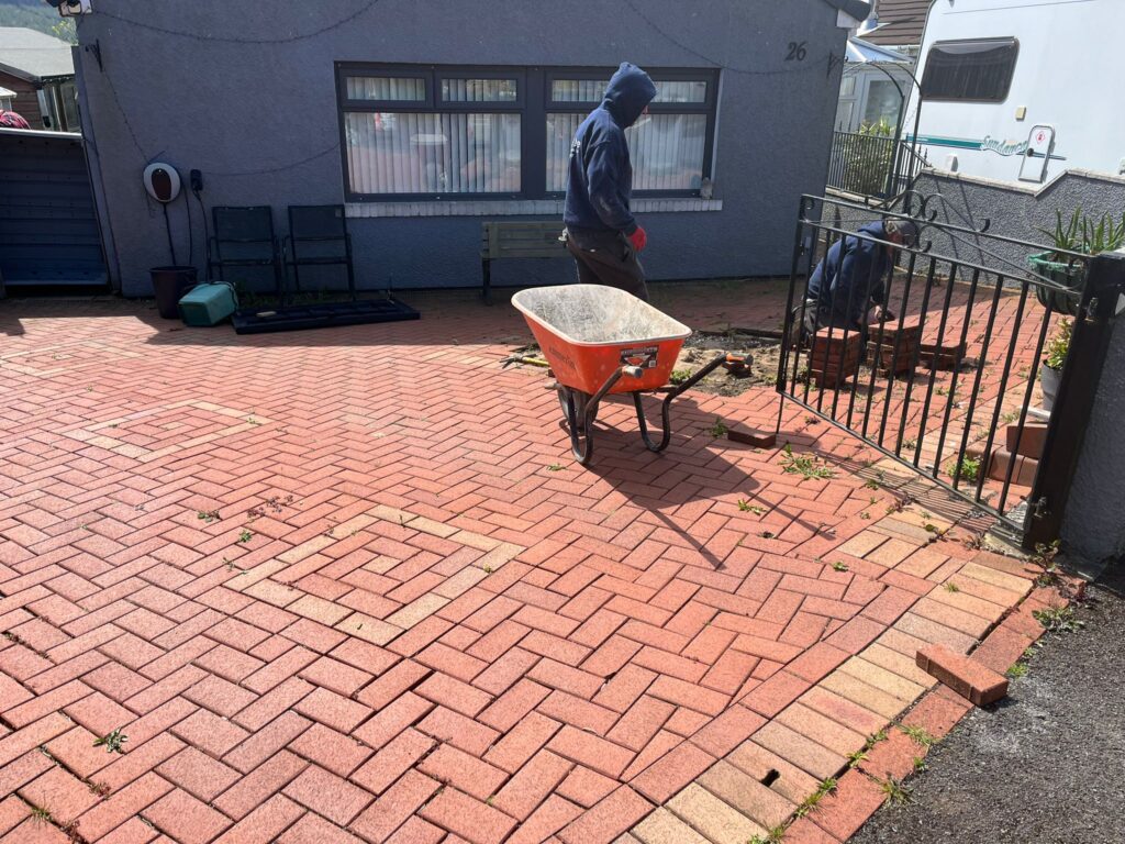 New paving to driveway in Port Talbot