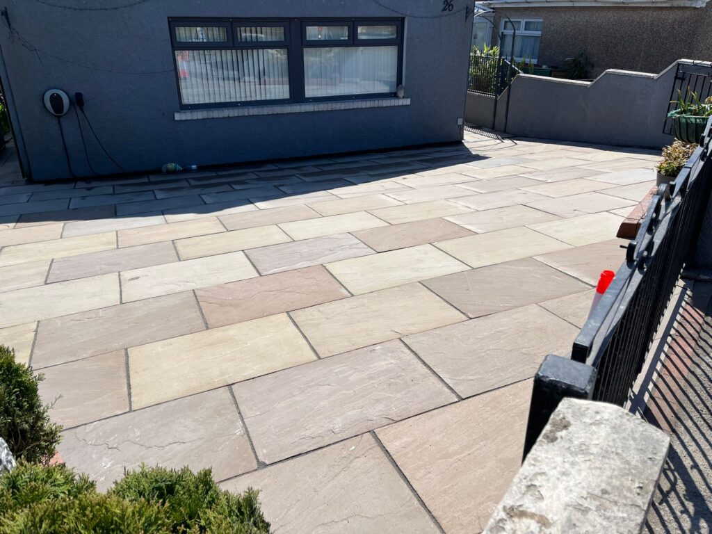 New paving to driveway in Port Talbot
